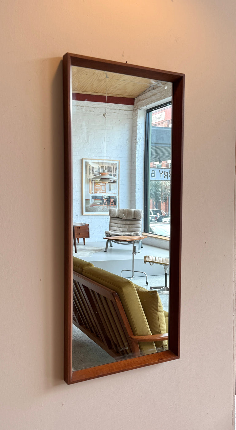 Danish Wall Mirror in Teak