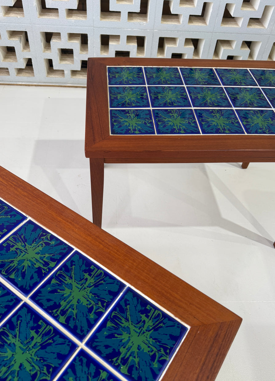 Pair of Tile Top Side Tables
