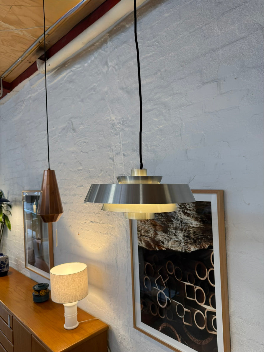 Nova Pendant in Brushed Aluminium by Jo Hammerborg