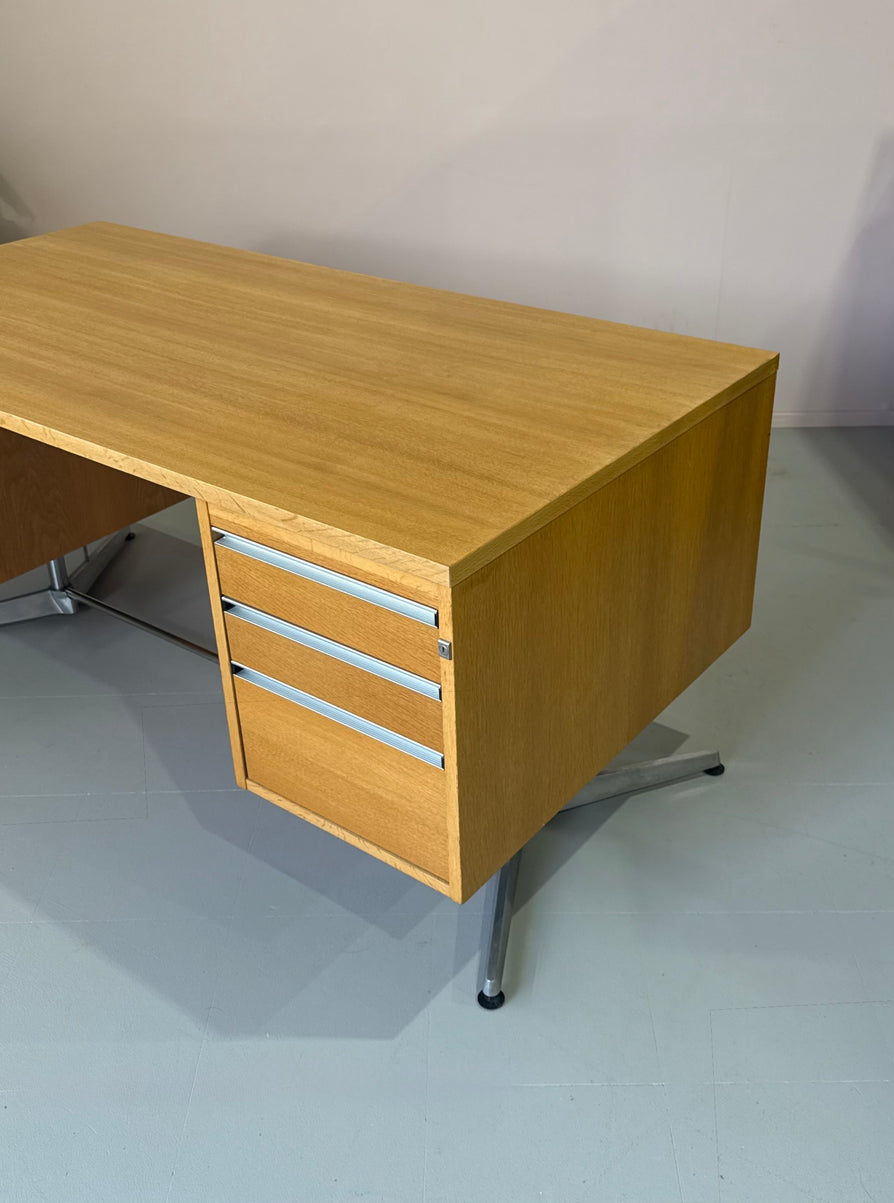 Mid-Century Executive Desk in Oak