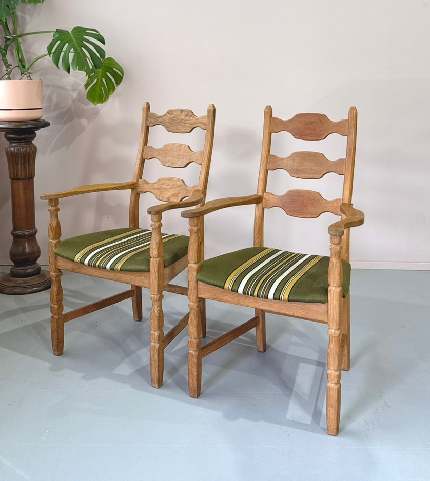 Pair of Henning Kjærnulf Highback Armchairs
