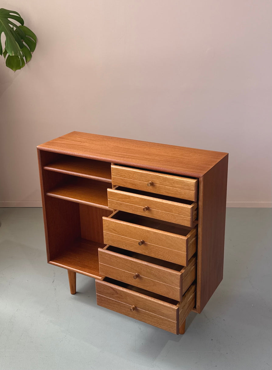Small Danish Bookcase / Chest Unit in Teak