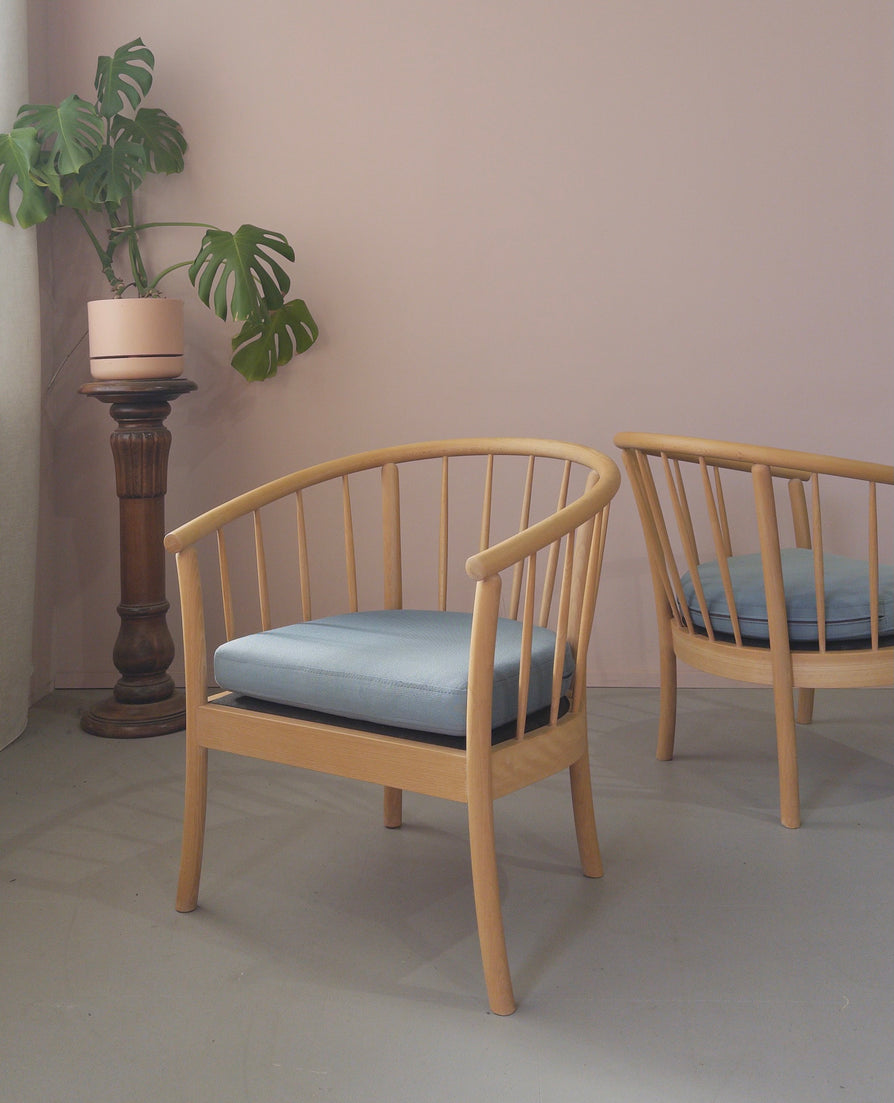 Danish Spindle-Back Lounge Chair