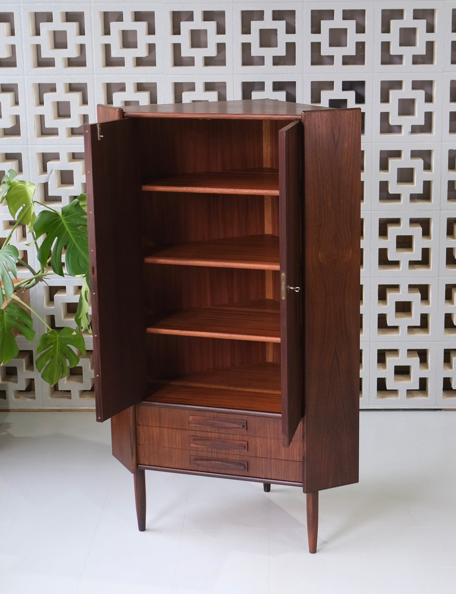 Danish Corner Cabinet in Rosewood