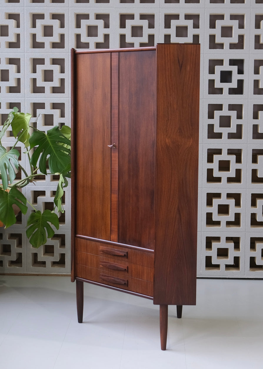 Danish Corner Cabinet in Rosewood