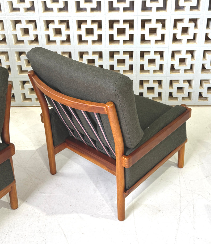 Pair of Danish Deluxe Lounge Chairs