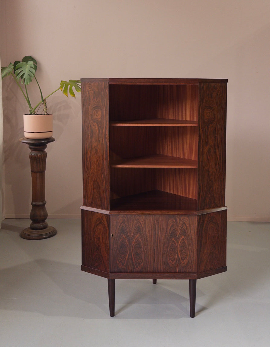Danish Corner Cabinet in Rosewood