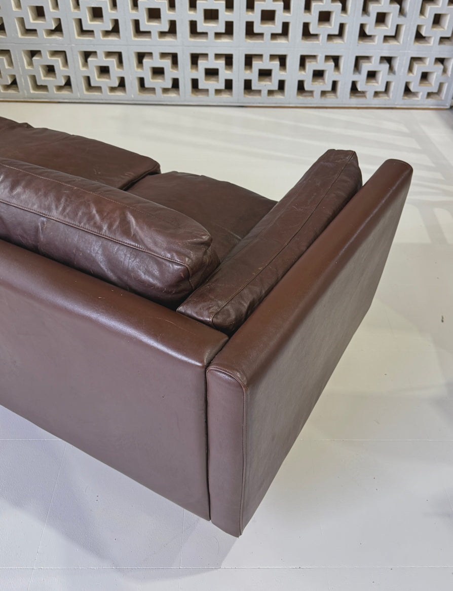Three Seater Sofa in a Rich Brown Leather