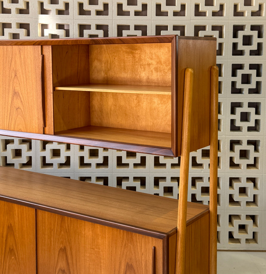 Danish Two-Tier Sideboard in Teak & Oak