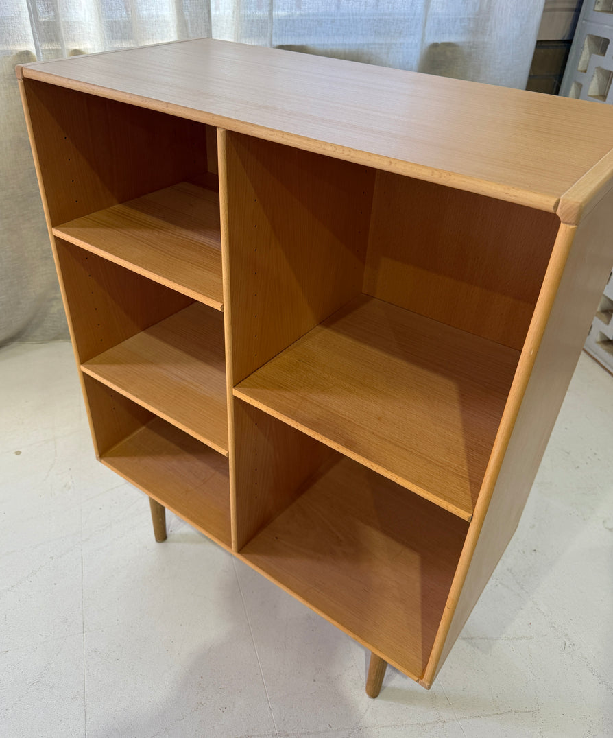 Danish Bookcase / Record Cabinet in Beechwood