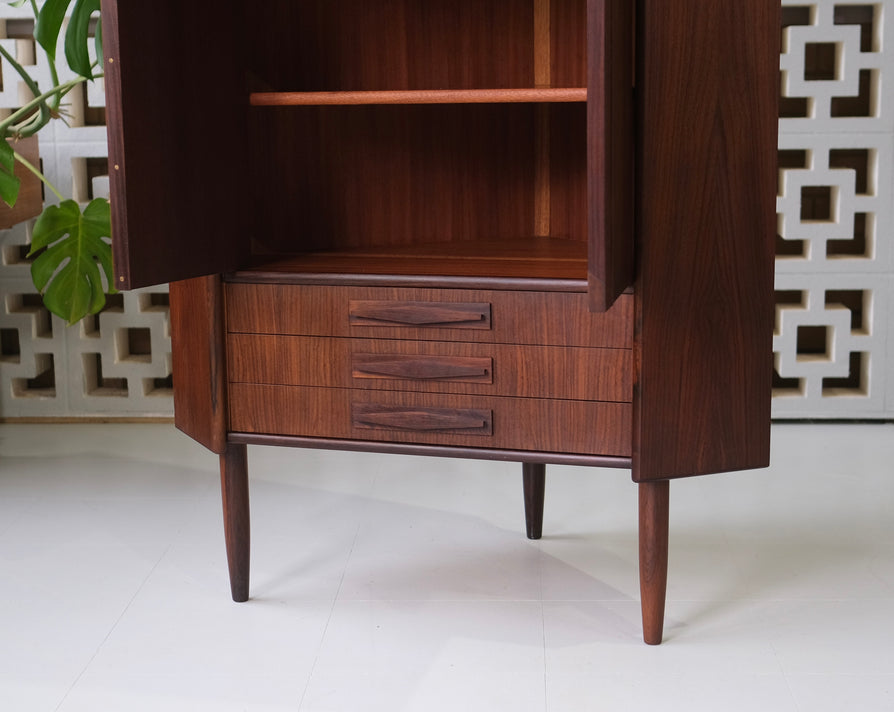 Danish Corner Cabinet in Rosewood