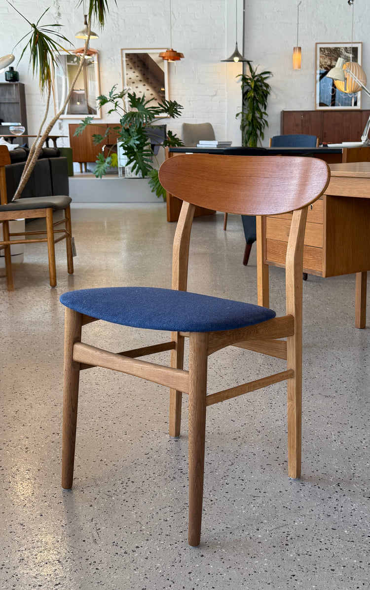 Danish Single Dining / Desk Chair in Oak & Teak