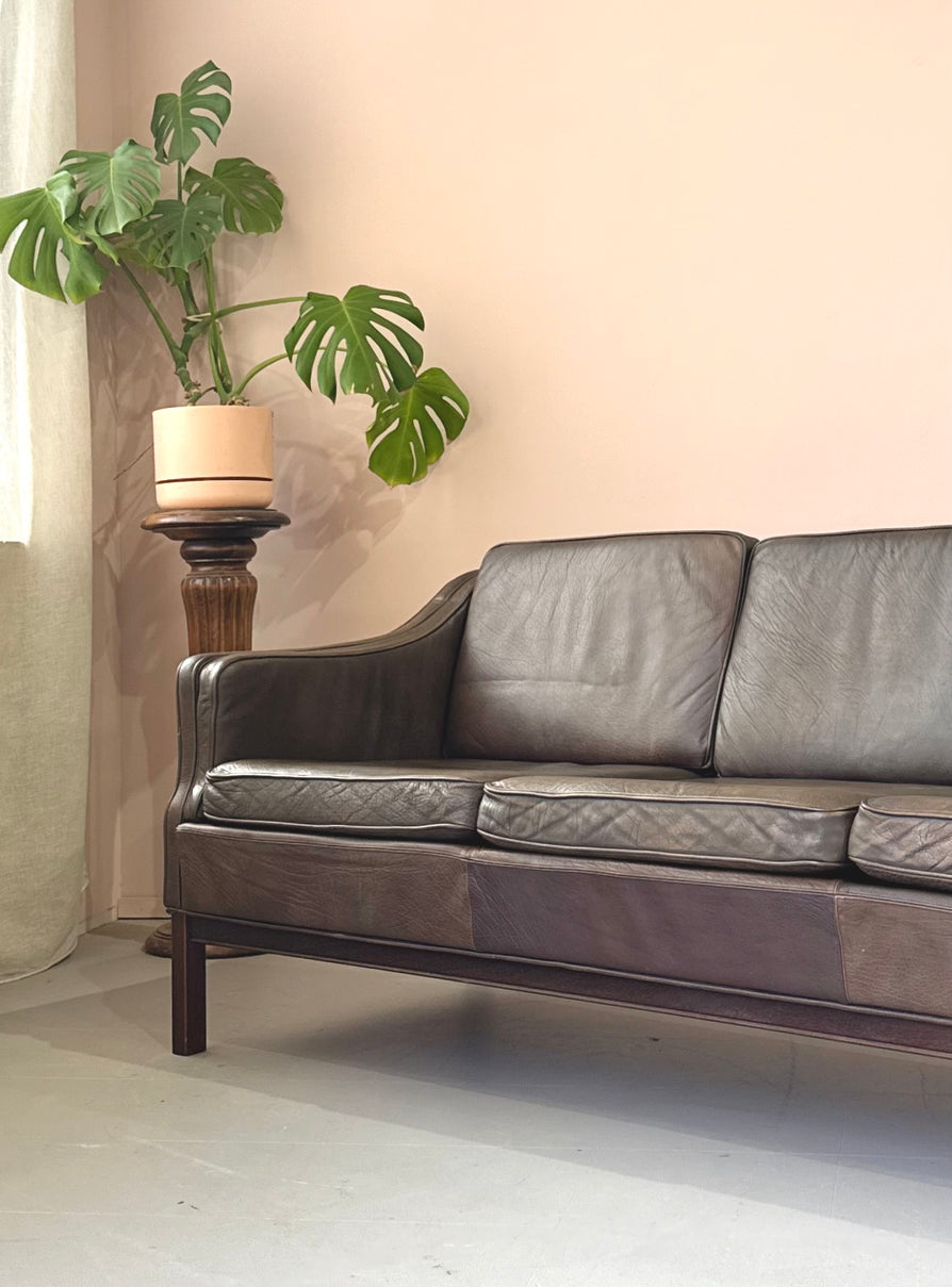 Three-Seater Sofa in Mushroom Leather