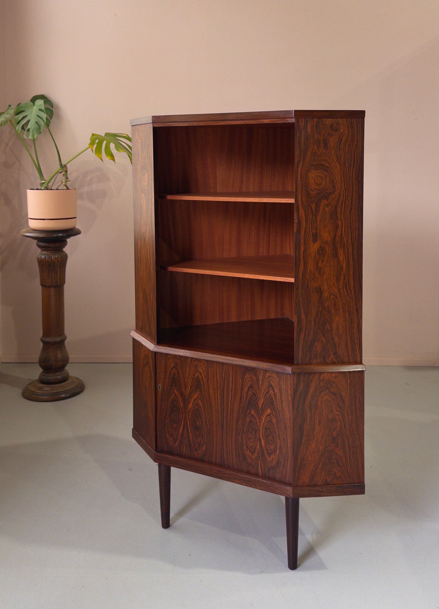 Danish Corner Cabinet in Rosewood