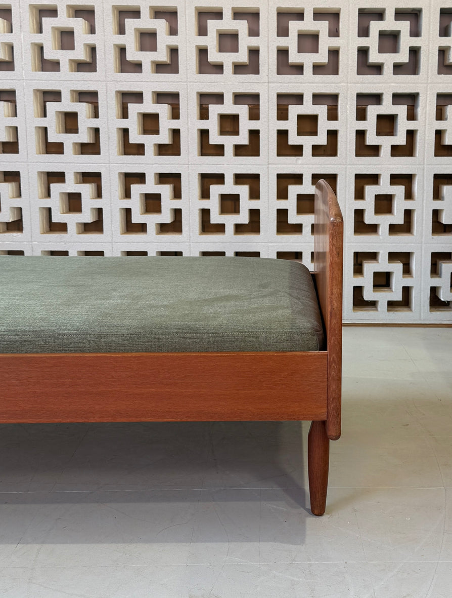 Danish Daybed in Teak & With New Fabric