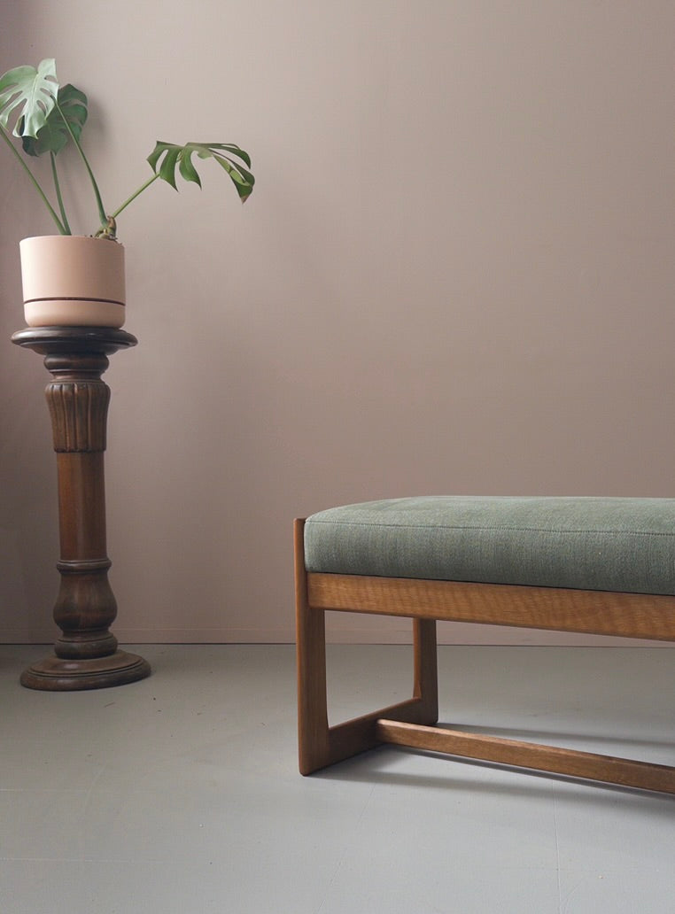 Mid-Century Bench Seat in New Fabric