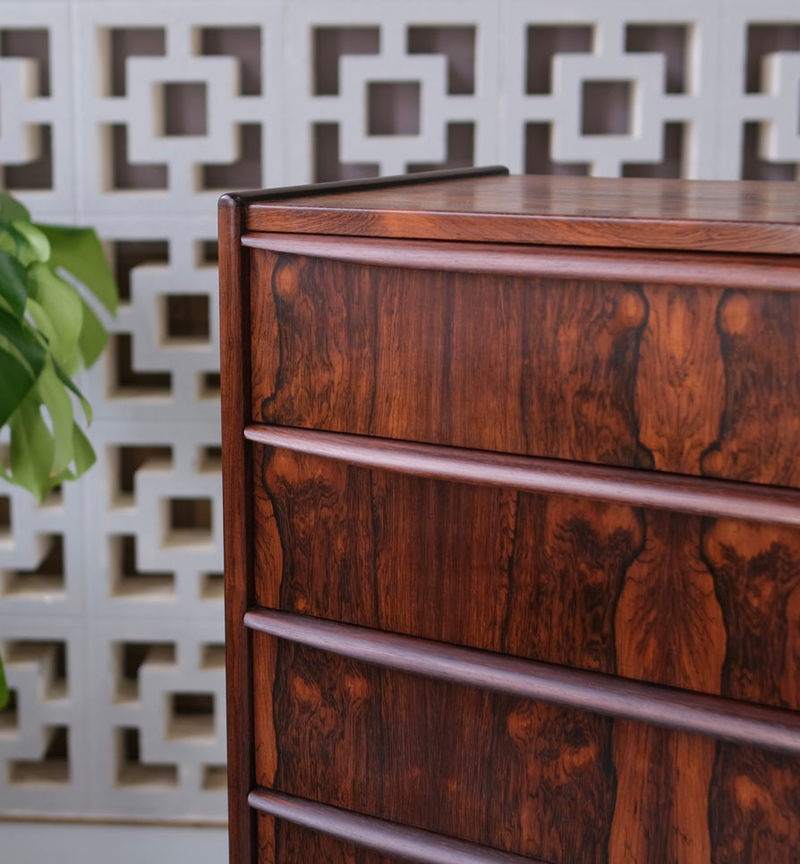 Danish Chest of Drawers in Rosewood