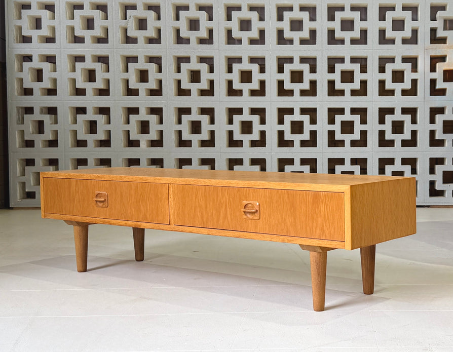 Two-Drawer Console in European Oak