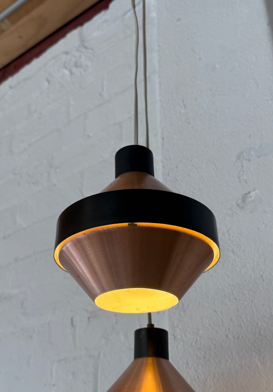 1960s Danish Twin Pendant Lamps