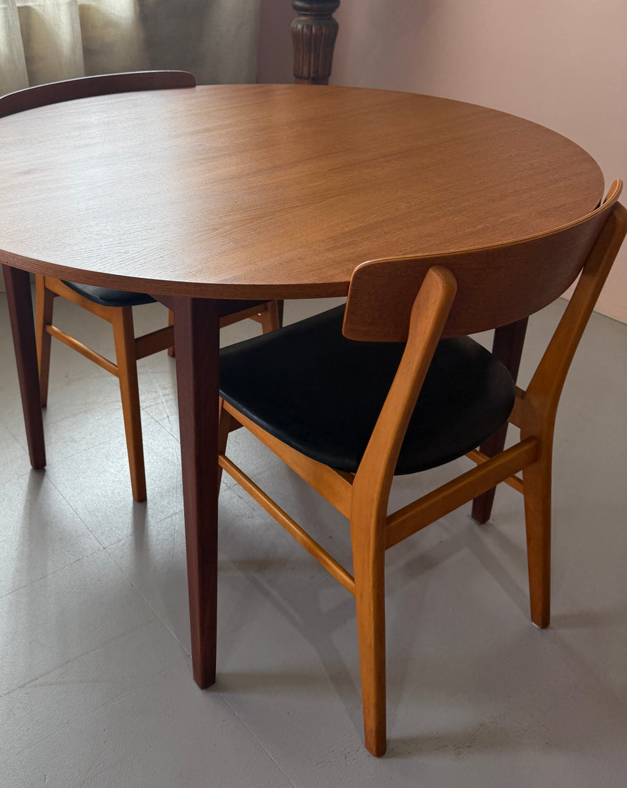 Round Danish Dining Table in Teak