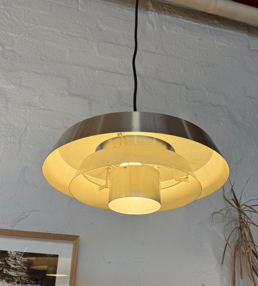 Nova Pendant in Brushed Aluminium by Jo Hammerborg