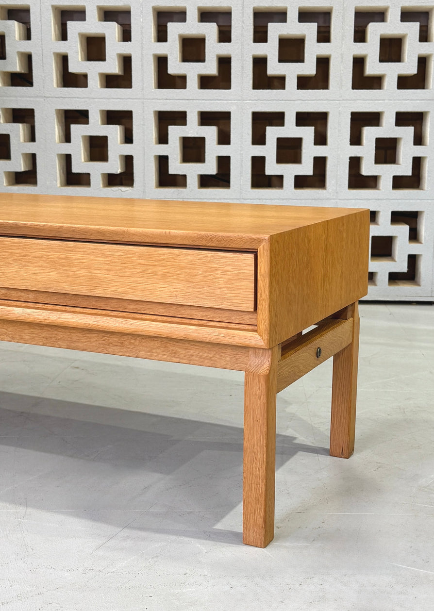 Two-Drawer Console in European Oak by Erik Wørts