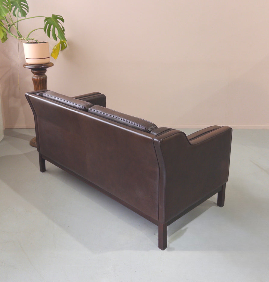 Danish Two Seater Sofa in Leather