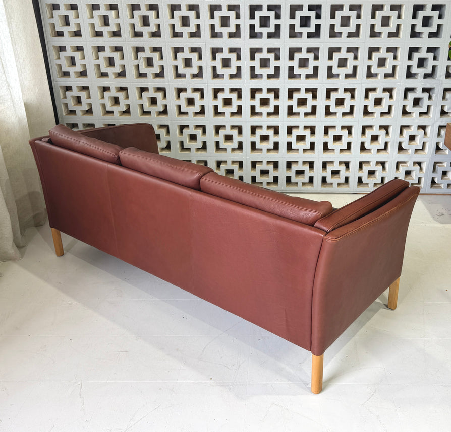Mogens Hansen Three Seater Sofa in Leather