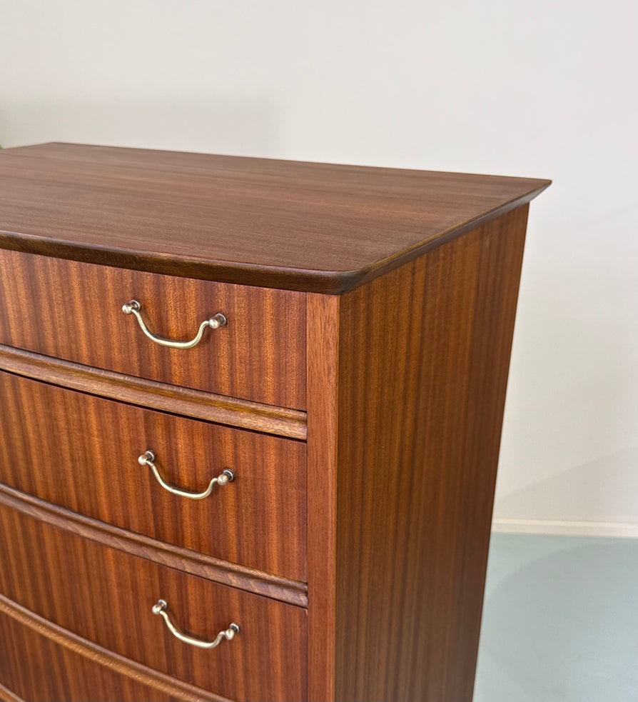 Early Danish Chest of Drawers in Mahogany