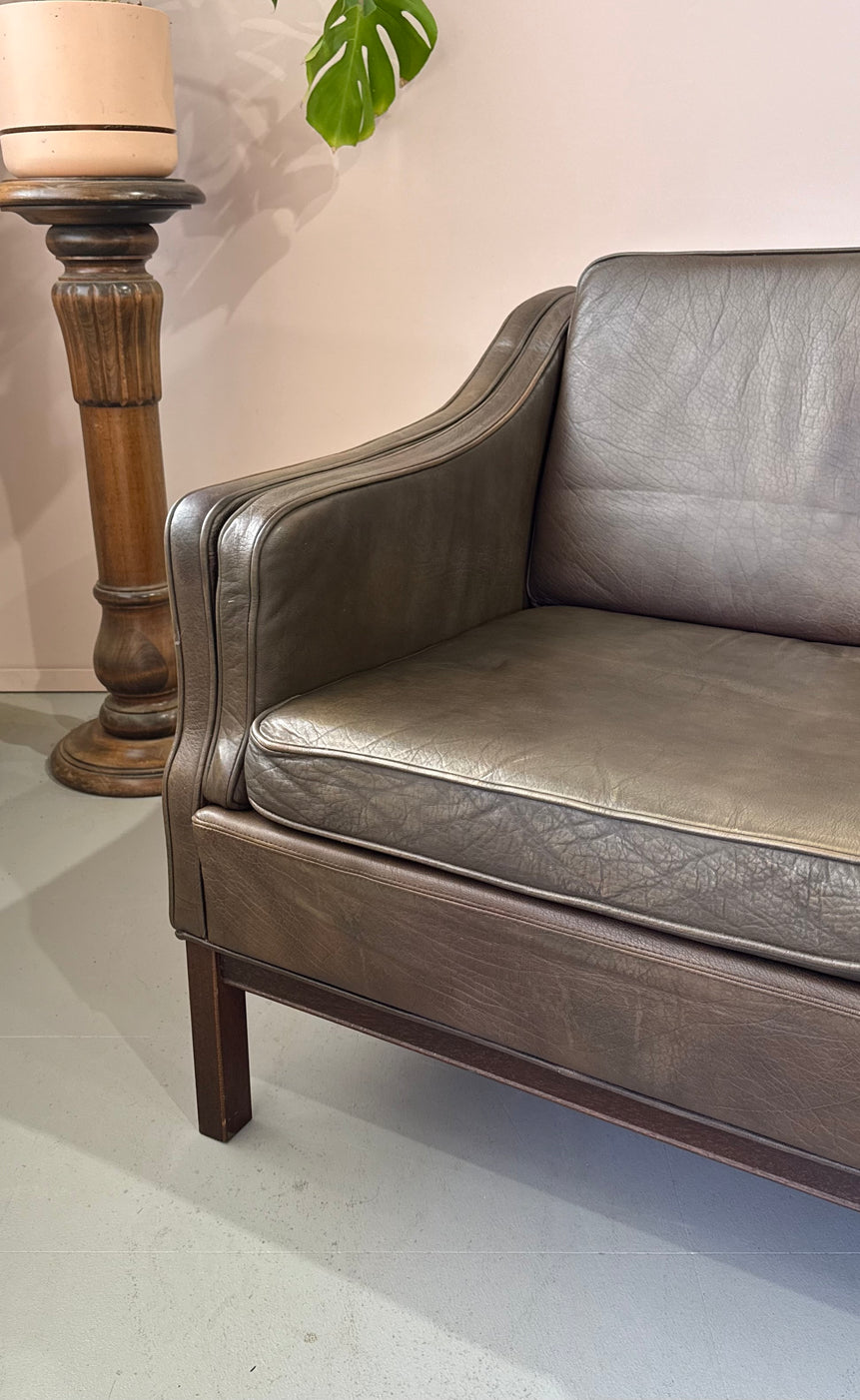 Three-Seater Sofa in Mushroom Leather