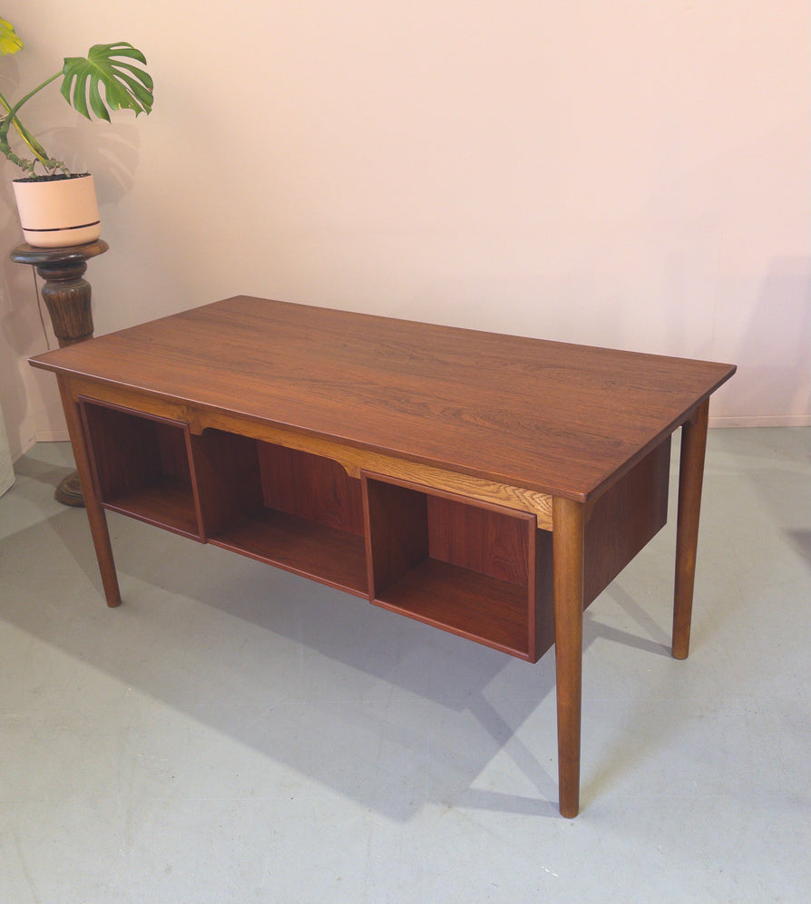 1950s Danish Writing Desk in Teak & Oak