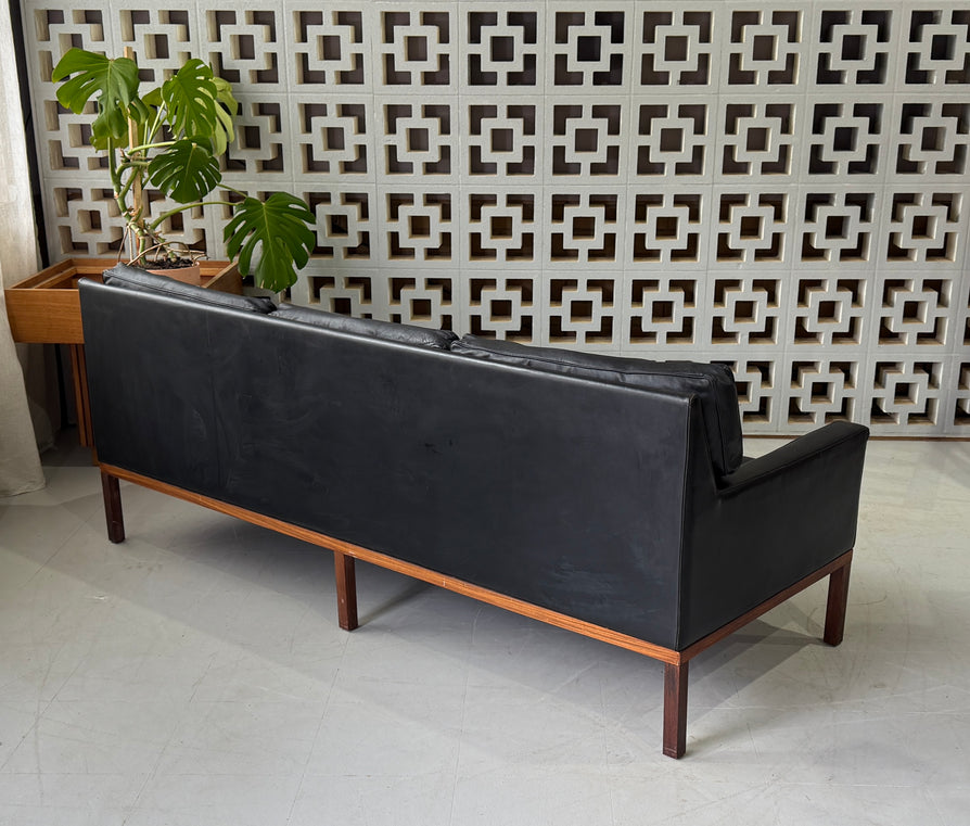 Kai Lyngfeldt-Larsen Sofa in Black Leather