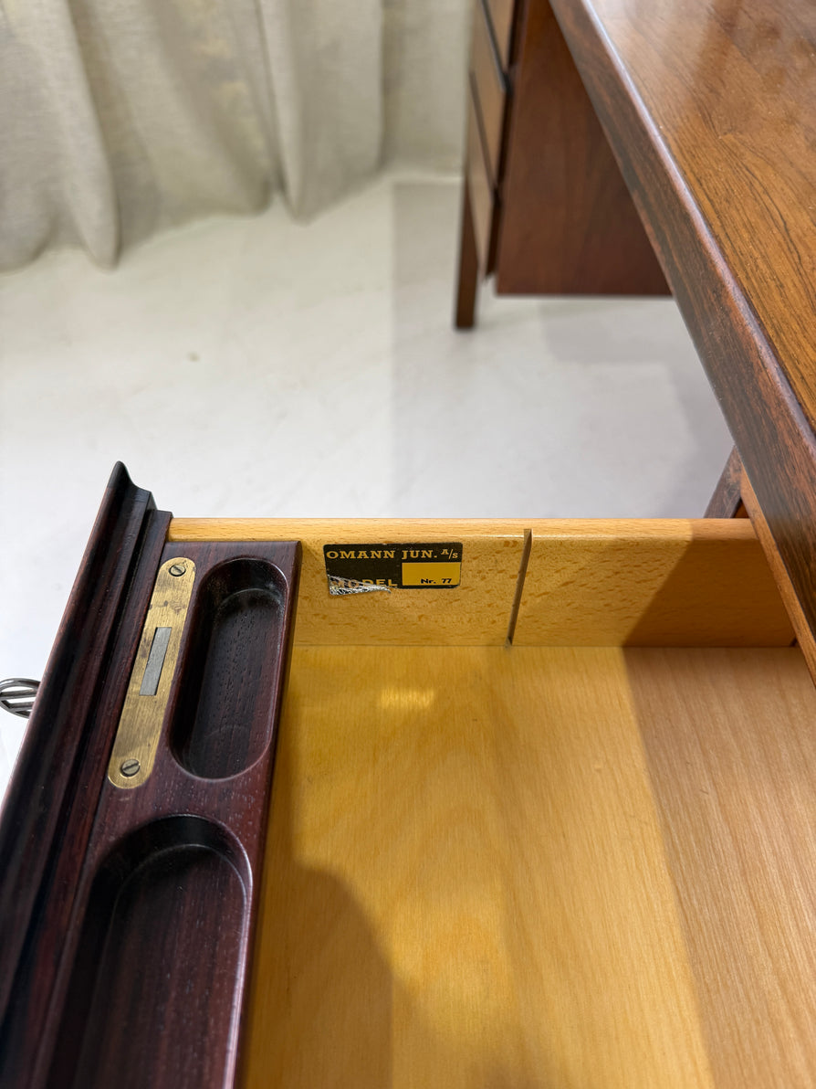 Model 77 Omann Jun Executive Desk in Rosewood