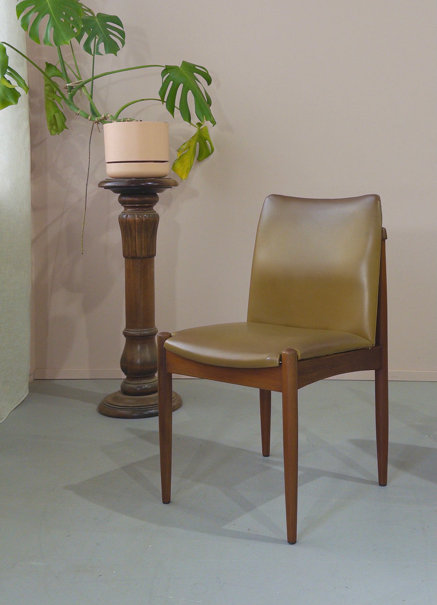 Six Rodd "Slab" Dining Chairs in Original Vinyl