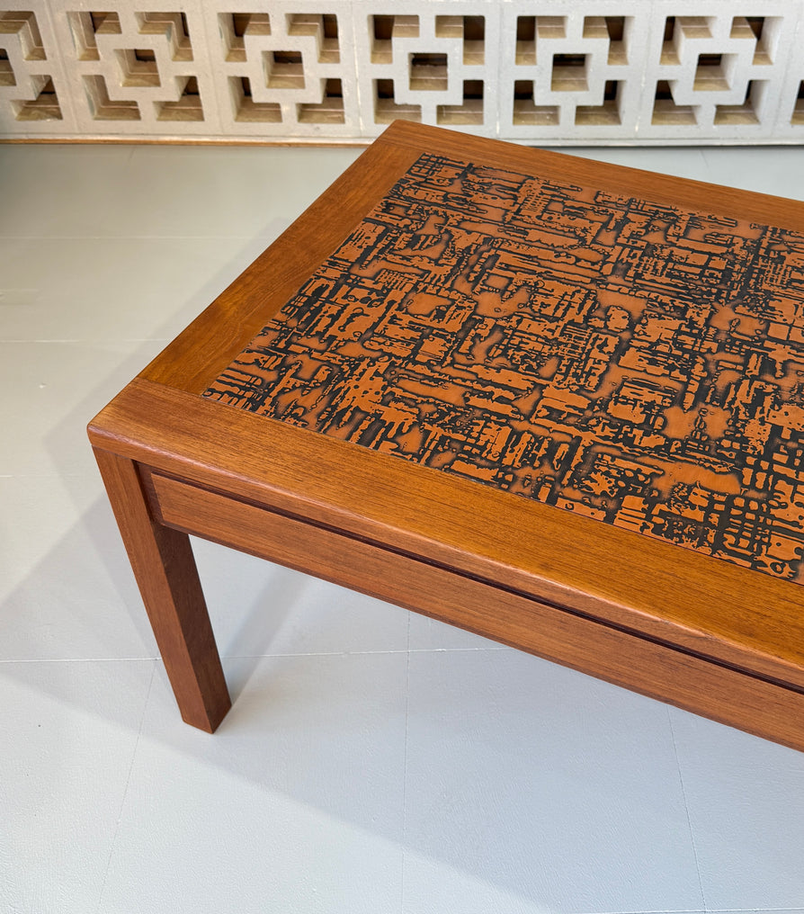 Parker Coffee Table with Copper Inlay
