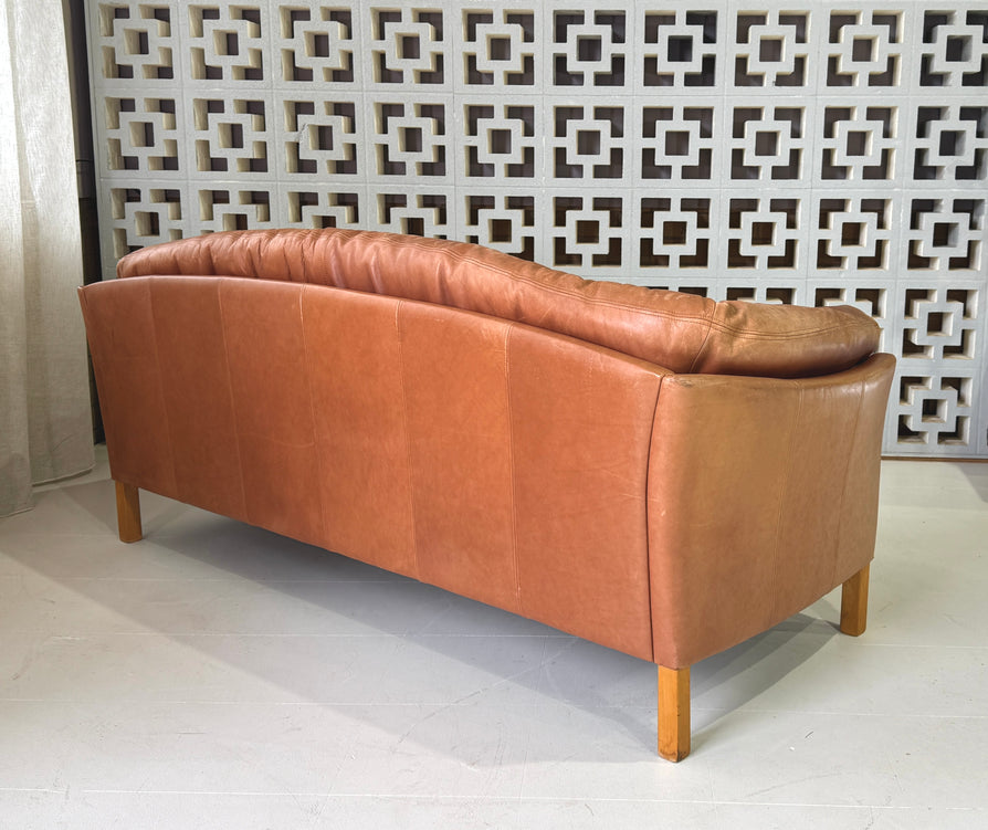 Mogens Hansen 2.5 Seater Sofa in Cognac Leather