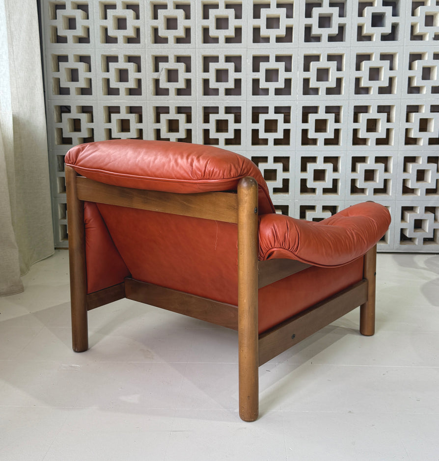 Swedish Lounge Chair in Leather