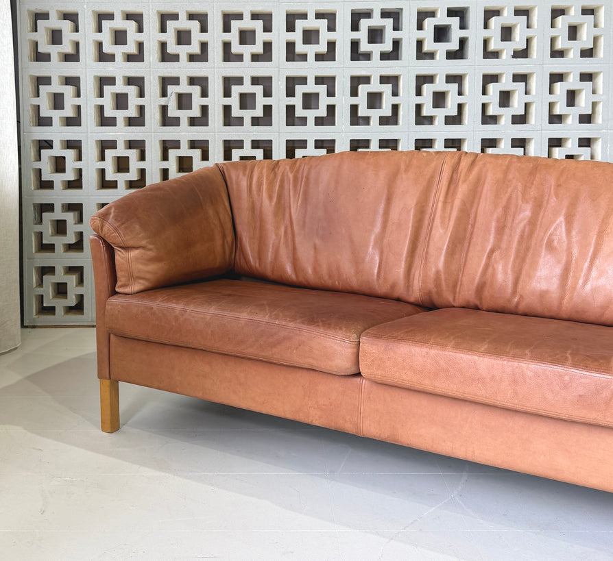 Mogens Hansen 2.5 Seater Sofa in Cognac Leather