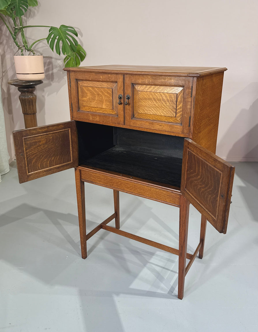 Elevated Cabinet in English Oak