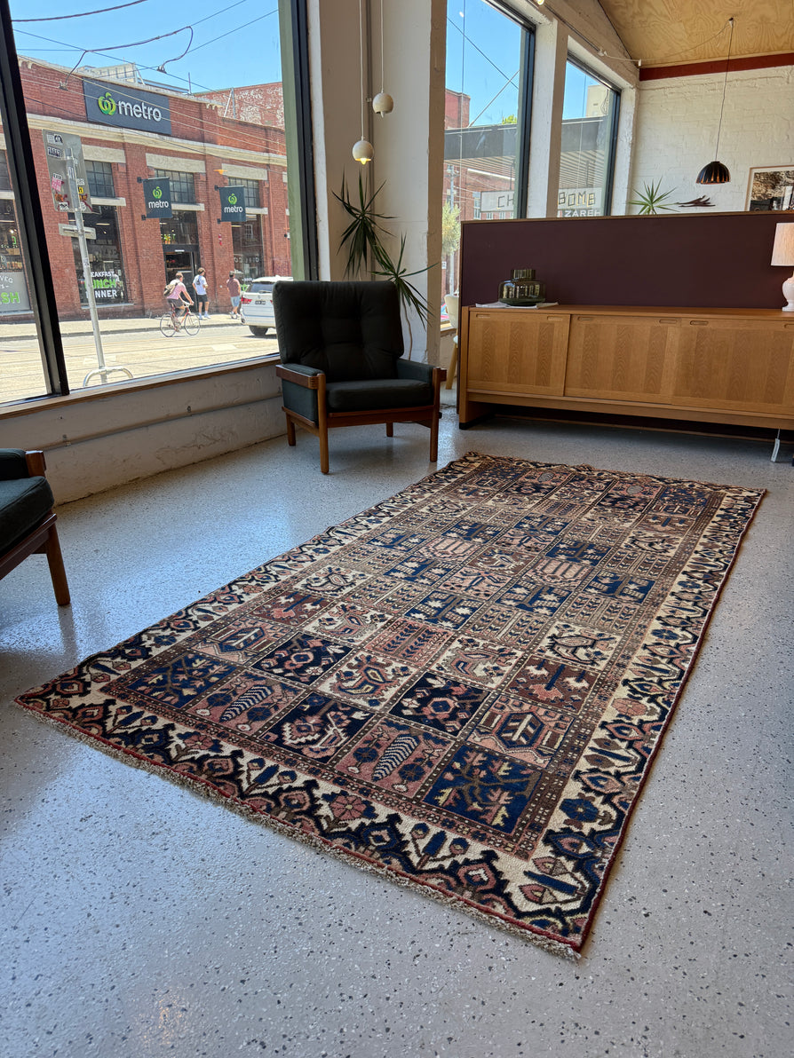 Large Handmade Vintage Persian Bakhtiar Rug