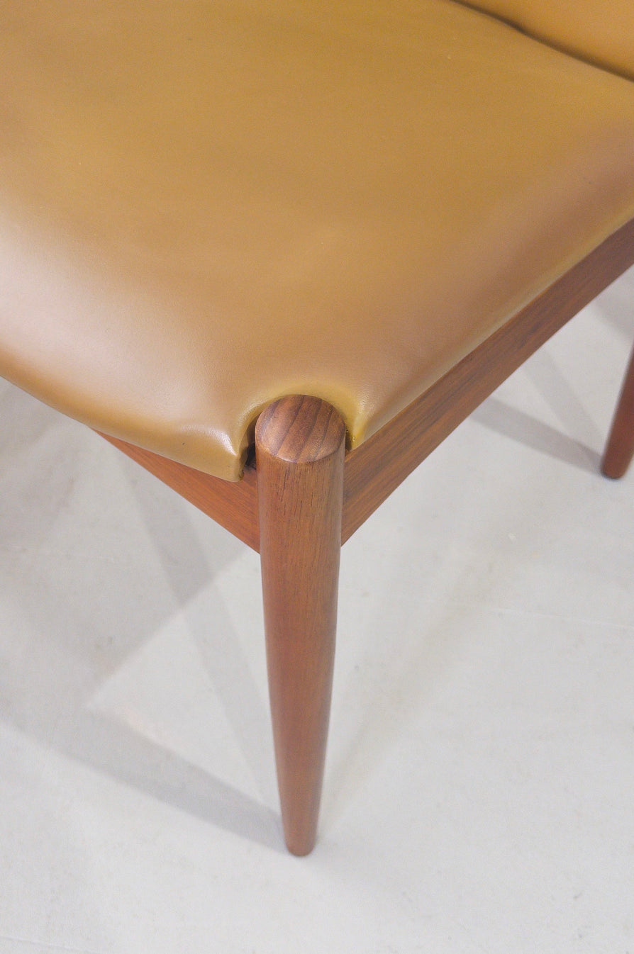 Six Rodd "Slab" Dining Chairs in Original Vinyl