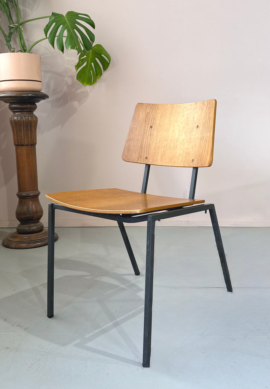Set of Six Danish School Chairs
