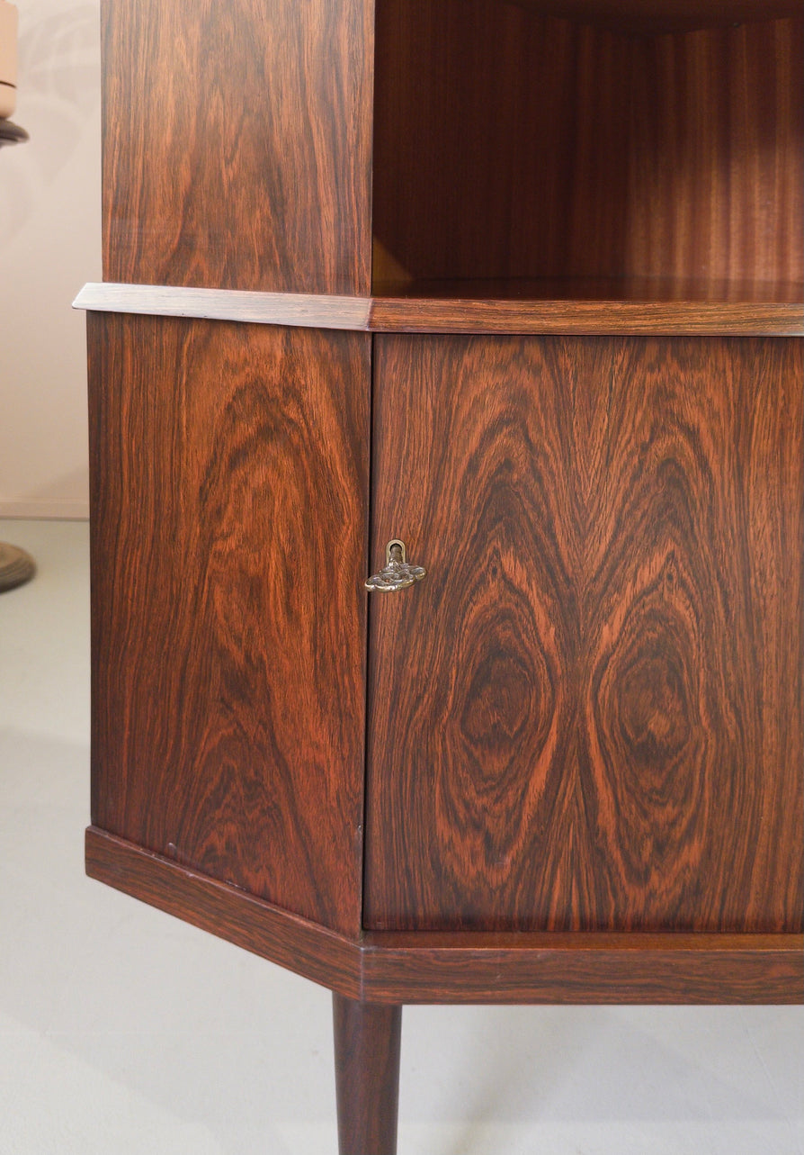 Danish Corner Cabinet in Rosewood
