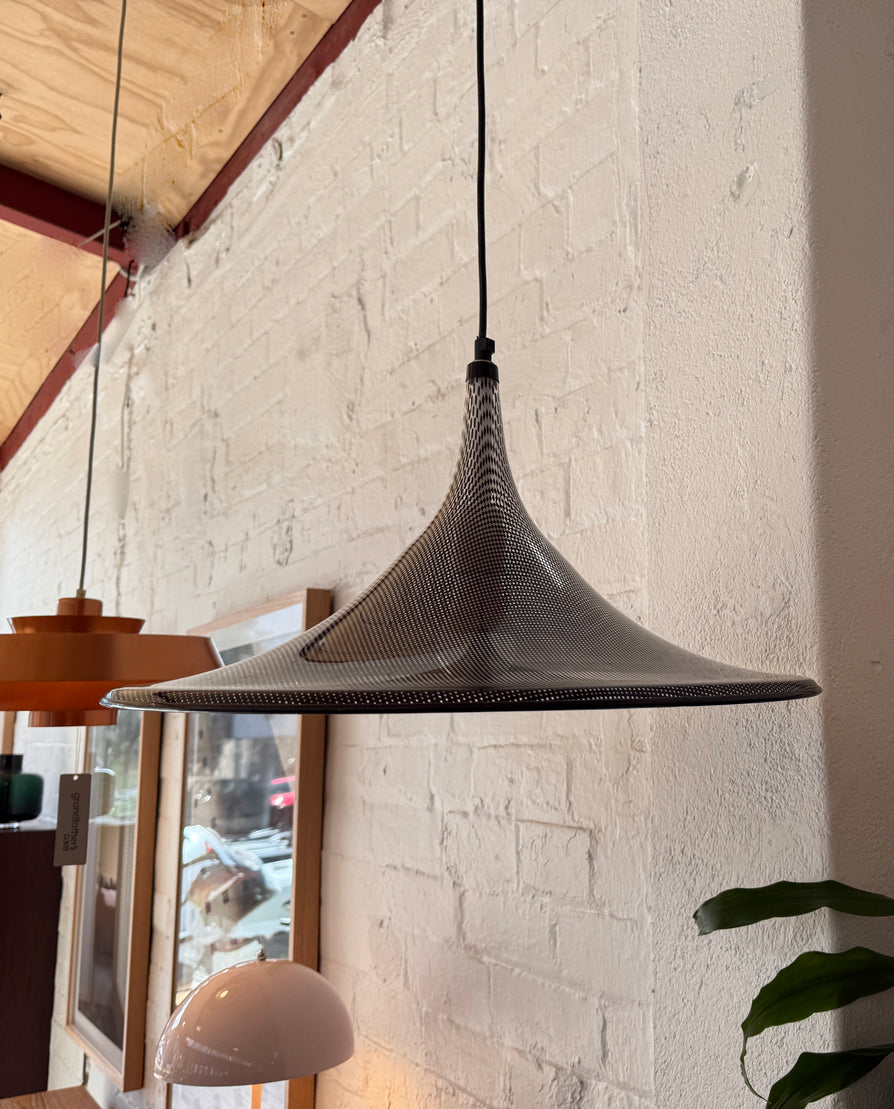 "Reticello" Italian Pendant in Black Plastic