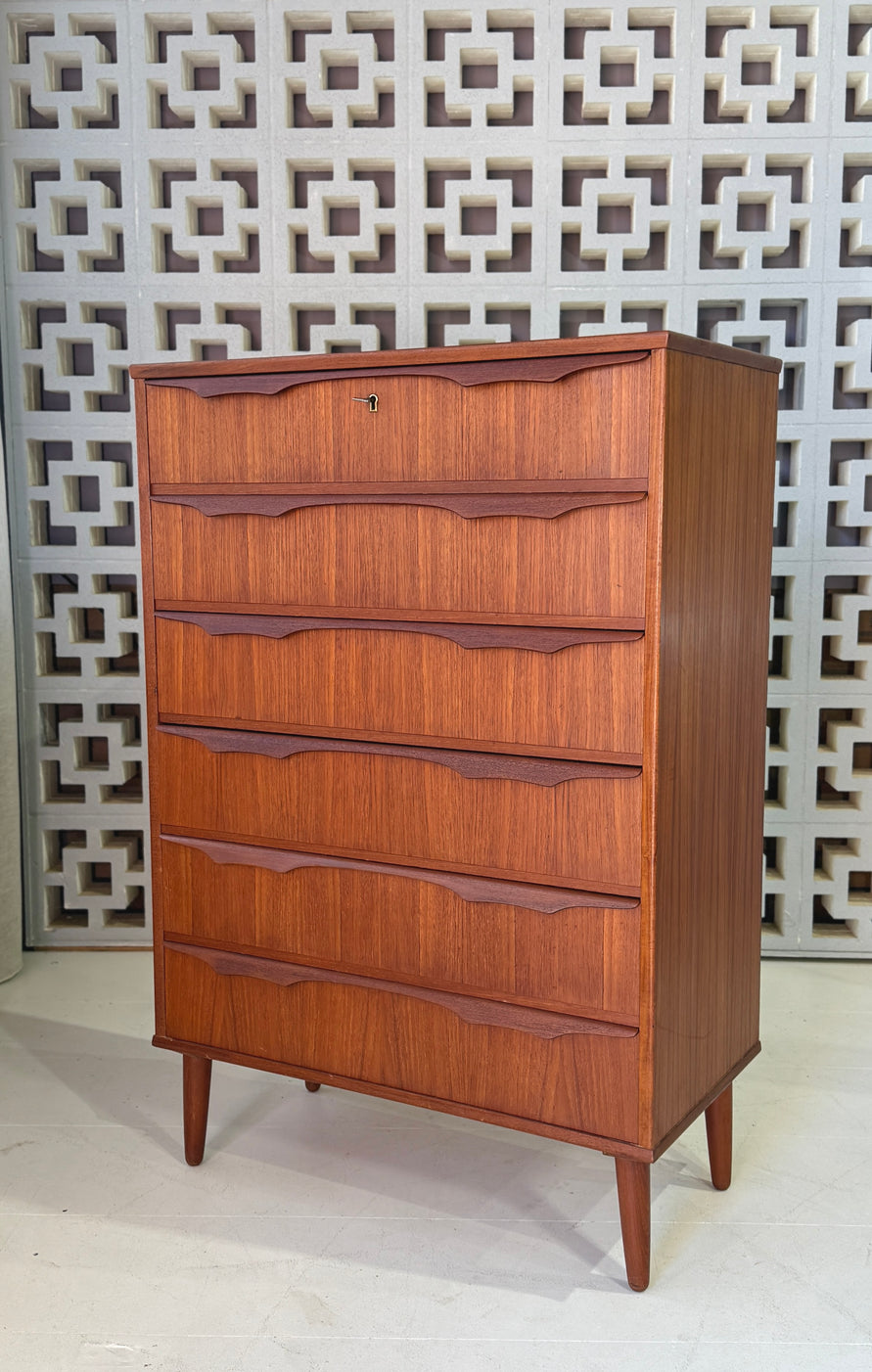 Large Danish Tallboy in Teak