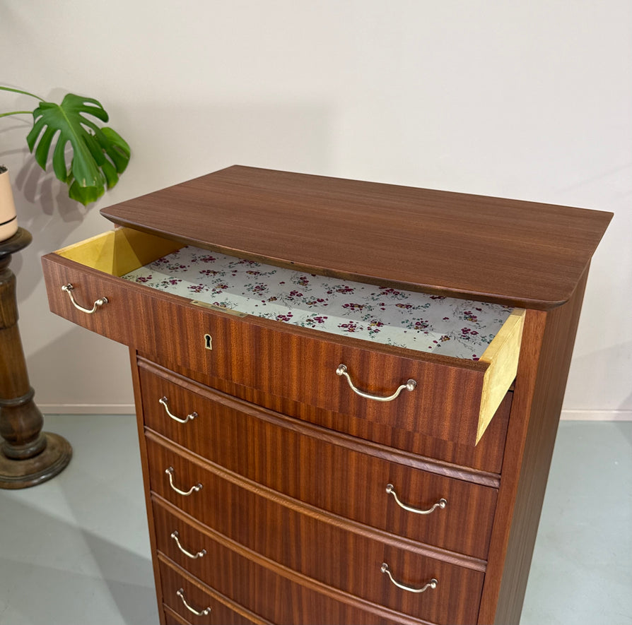 Early Danish Chest of Drawers in Mahogany