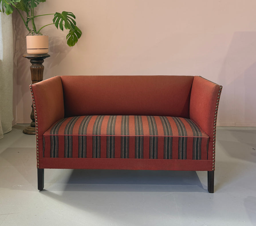 1950s Danish Box Sofa in Original Wool