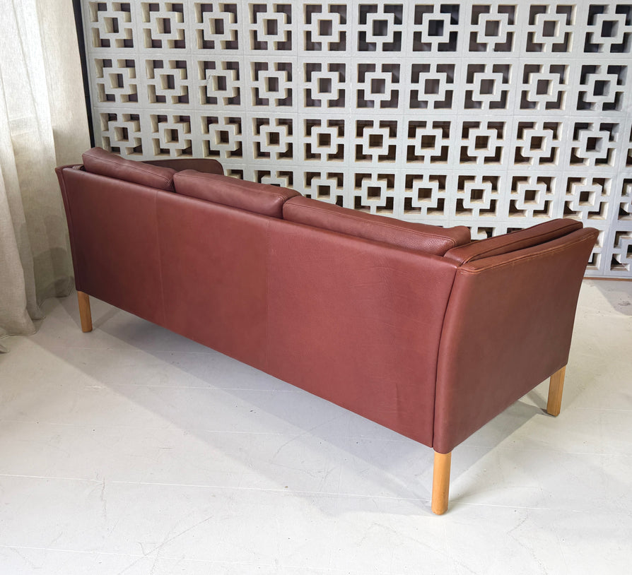 Mogens Hansen Three Seater Sofa in Leather