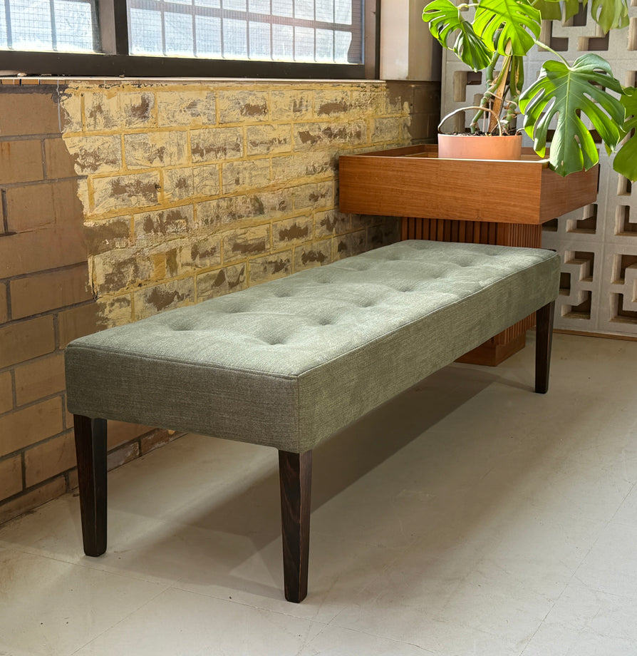 Mid-Century Bench Seat in New Fabric