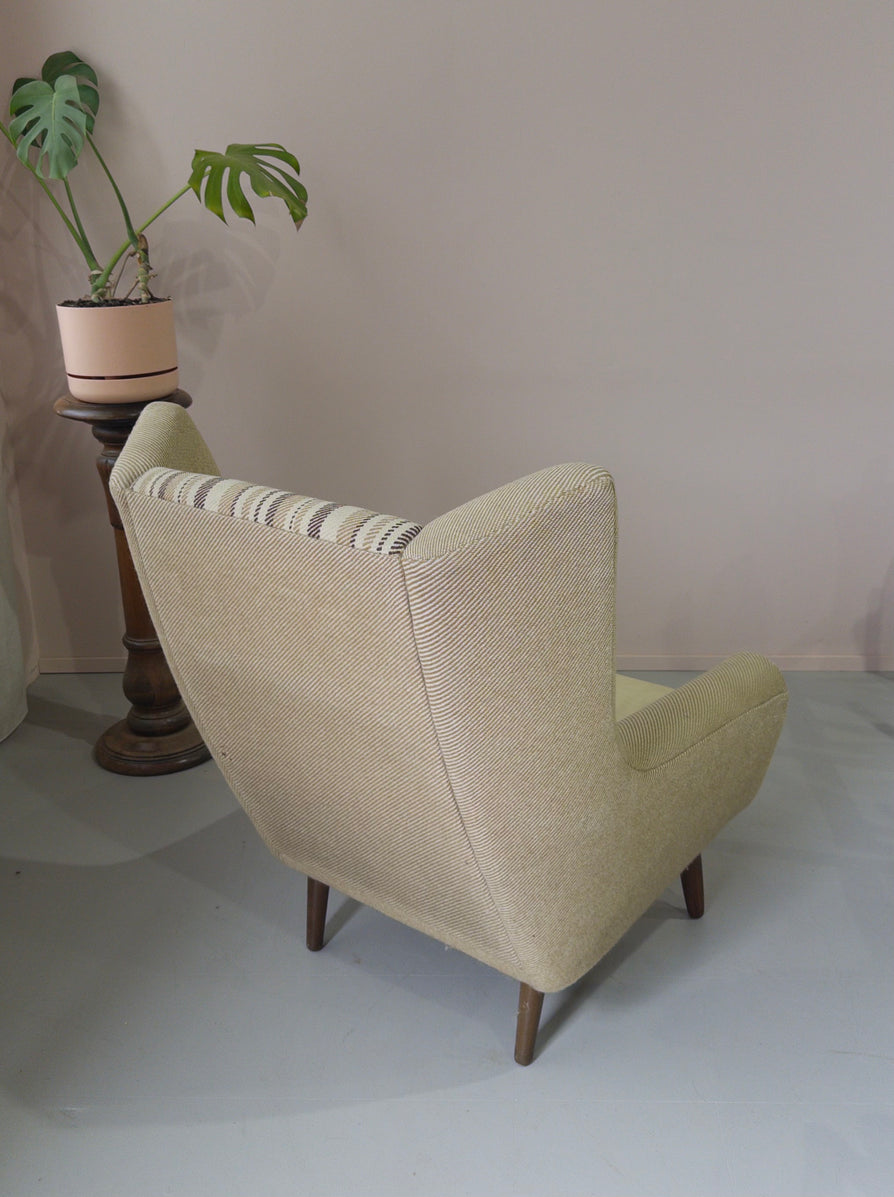 Danish Wing-Back Easy Chair in Wool